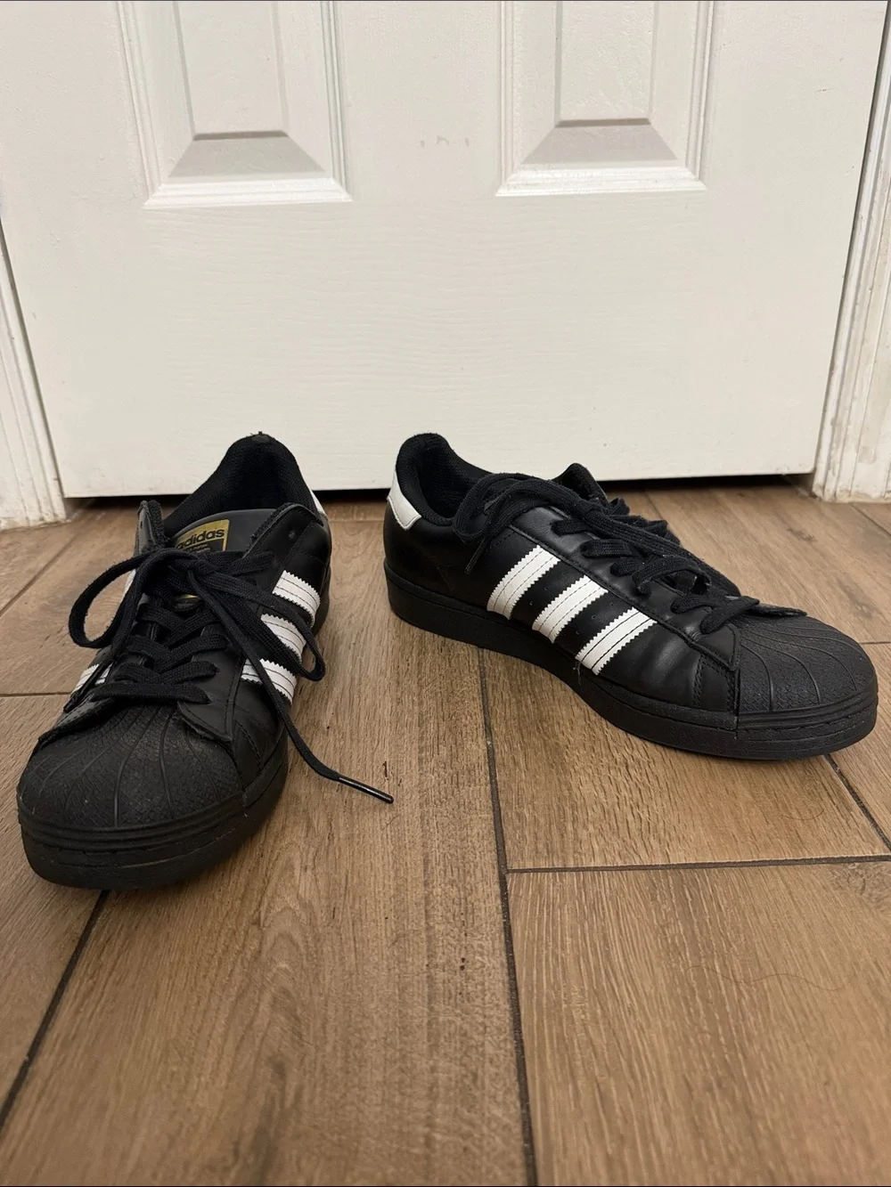 Adidas Superstar ADV Black Sneakers With Signature Stripes
